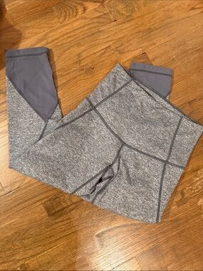 Zella Heather Gray & Charcoal High-Waist Leggings